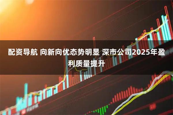 配资导航 向新向优态势明显 深市公司2025年盈利质量提升